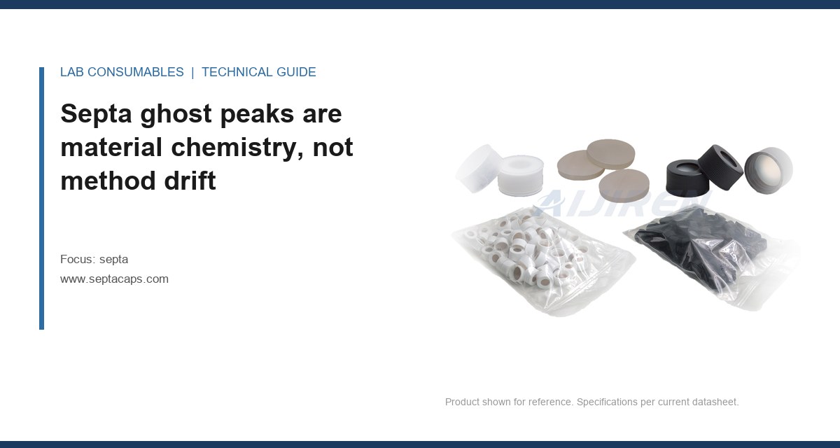 Septa ghost peaks are material chemistry, not method drift