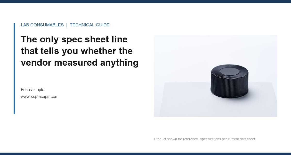 The only spec sheet line that tells you whether the vendor measured anything