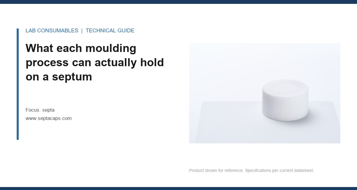 What each moulding process can actually hold on a septum