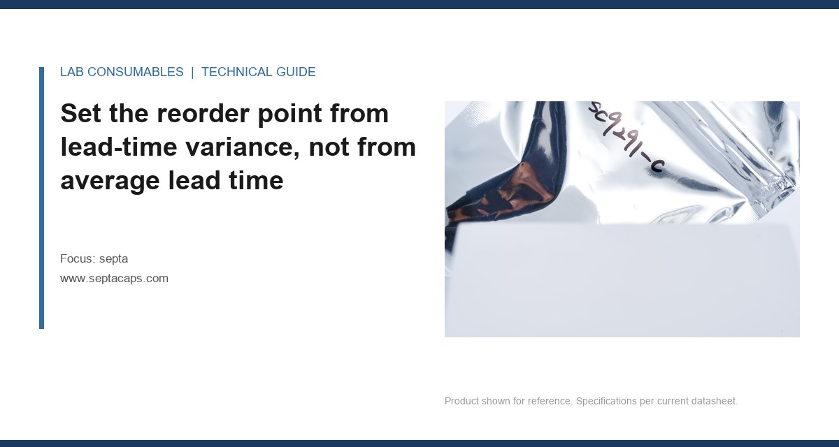 Set the reorder point from lead-time variance, not from average lead time