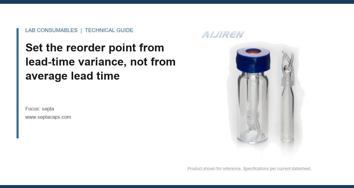 Set the reorder point from lead-time variance, not from average lead time