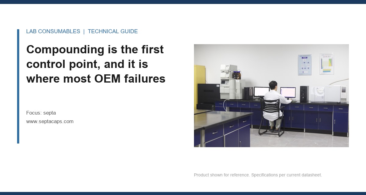Compounding is the first control point, and it is where most OEM failures